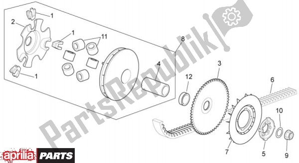 Toutes les pièces pour le Primaire Poelie du Aprilia Scarabeo 4T 4V NET 73 50 2010