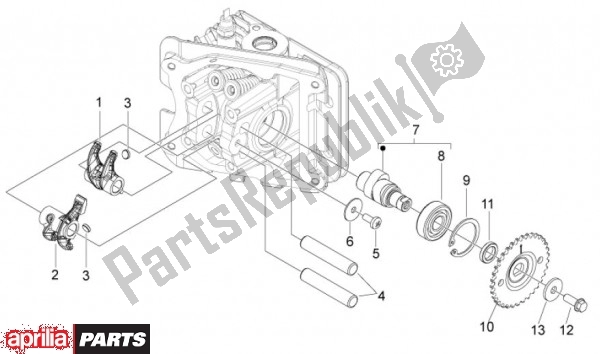 Toutes les pièces pour le Schommelhefboom Houder du Aprilia Scarabeo 4T 4V NET 73 50 2010