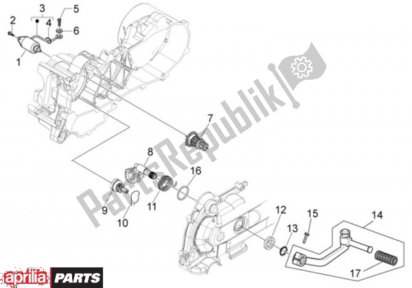 All parts for the Starter Motor of the Aprilia Scarabeo 4T 4V NET 73 50 2010