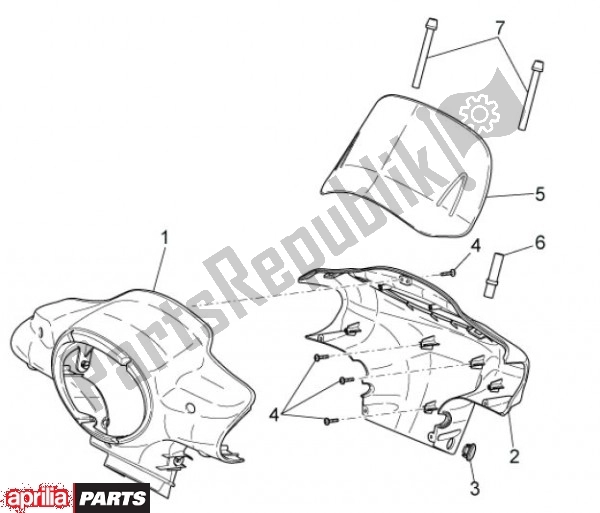 Toutes les pièces pour le Stuurkappen du Aprilia Scarabeo 4T 4V NET 73 50 2010