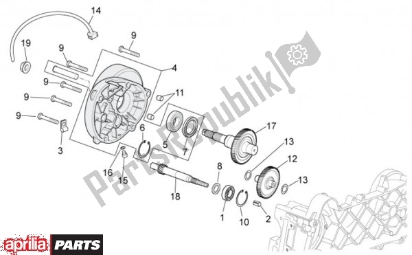 All parts for the Transmision of the Aprilia Scarabeo 4T 4V NET 73 50 2010