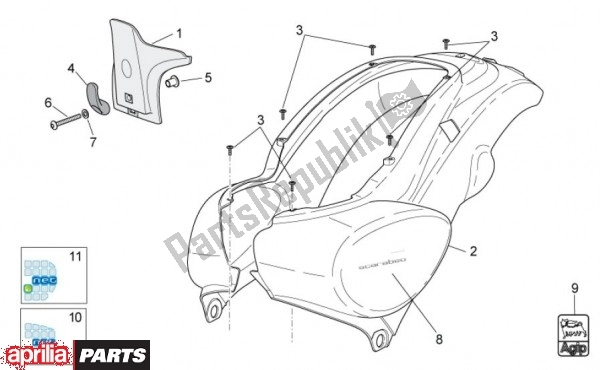 Wszystkie części do Zijbeplating Aprilia Scarabeo 4T 4V NET 73 50 2010