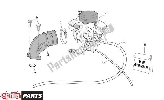 Toutes les pièces pour le Carburateur du Aprilia Scarabeo 4T 565 50 2002 - 2006