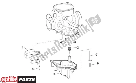 All parts for the Carburateurcomponenten Ii of the Aprilia Scarabeo 4T 565 50 2002 - 2006