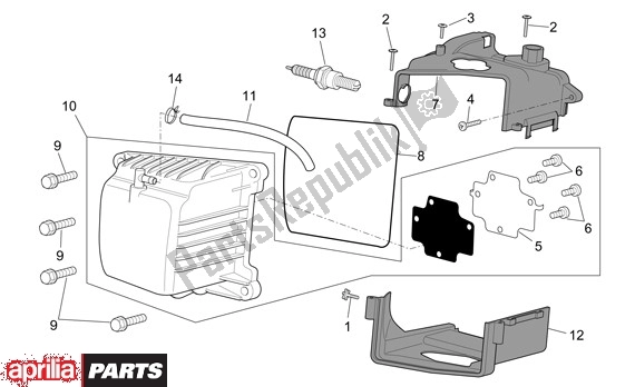 Todas las partes para Cilinderkopdeksel de Aprilia Scarabeo 4T 565 50 2002 - 2006