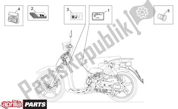 All parts for the Decors of the Aprilia Scarabeo 4T 565 50 2002 - 2006
