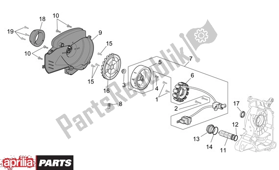 Todas las partes para Alternador de Aprilia Scarabeo 4T 565 50 2002 - 2006