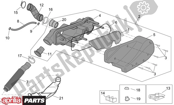 Toutes les pièces pour le Purificateur D'air du Aprilia Scarabeo 4T 565 50 2002 - 2006