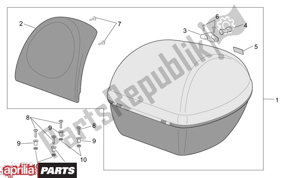 Todas las partes para Topkoffer Serie de Aprilia Scarabeo 4T 565 50 2002 - 2006