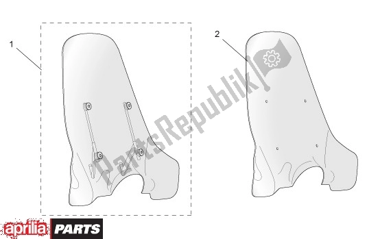 Todas las partes para Pantalla De Viento de Aprilia Scarabeo 4T 565 50 2002 - 2006