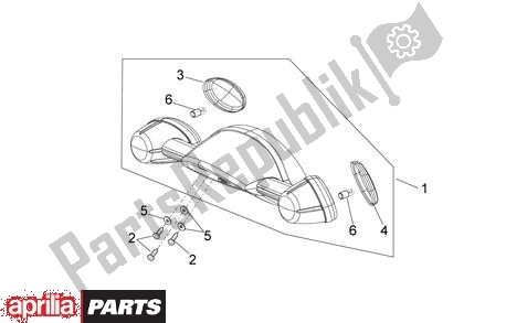 Toutes les pièces pour le Feu Arrière du Aprilia Scarabeo 4T Restyling 29 100 2006 - 2007