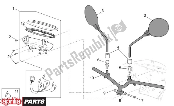 Wszystkie części do Instrumentenunit Aprilia Scarabeo 4T Restyling 29 100 2006 - 2007