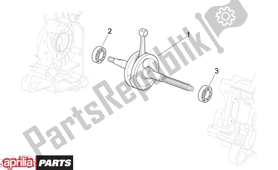All parts for the Crankshaft of the Aprilia Scarabeo 4T Restyling 30 50 2006 - 2007