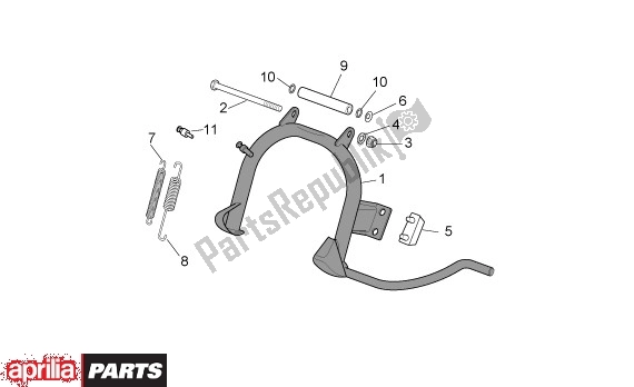 Toutes les pièces pour le Béquille Centrale du Aprilia Scarabeo 4T Restyling 30 50 2006 - 2007