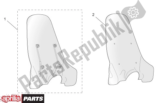 Toutes les pièces pour le Pare-brise du Aprilia Scarabeo 4T Restyling 30 50 2006 - 2007