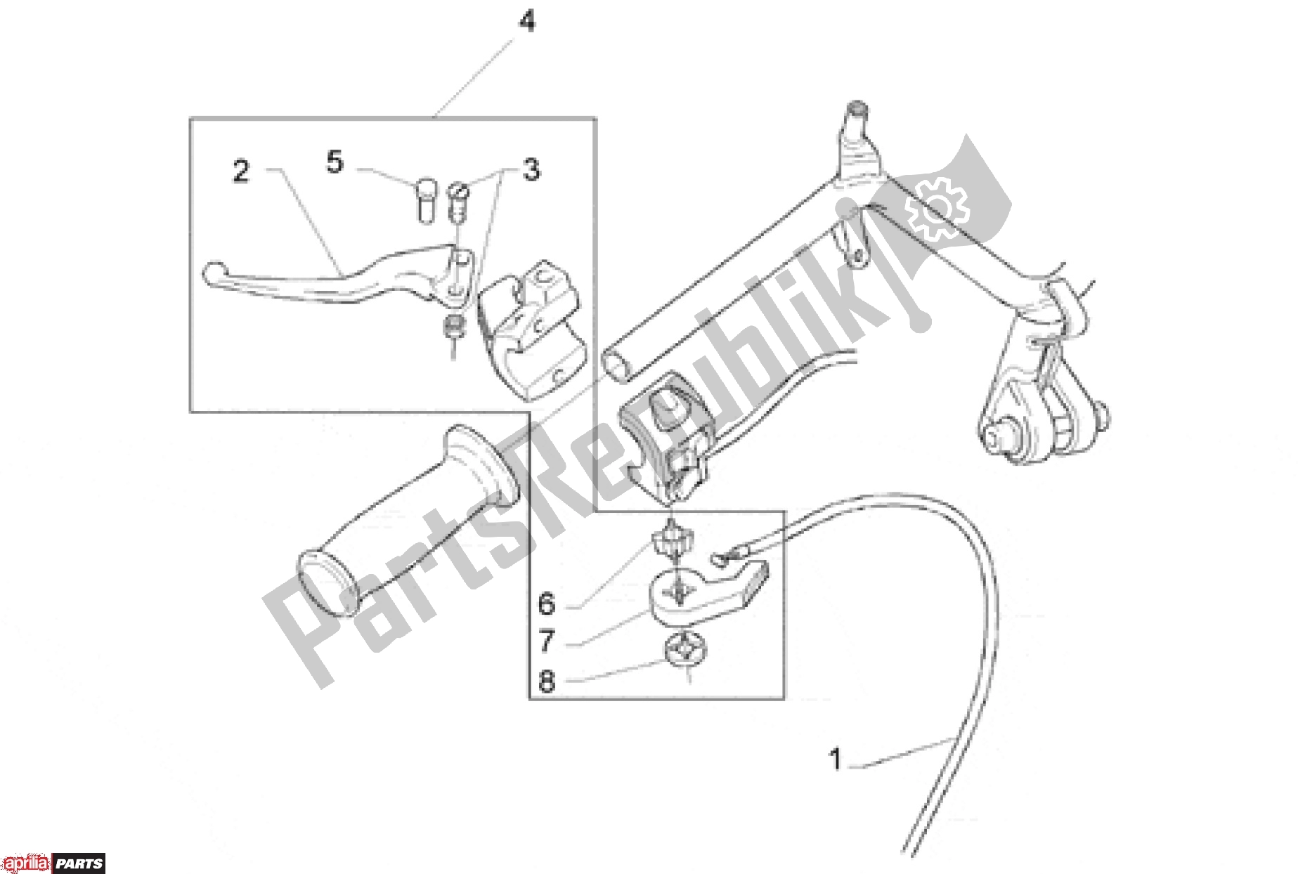 Alle Teile für das Choke Cable des Aprilia Scarabeo 507 1993 - 1997