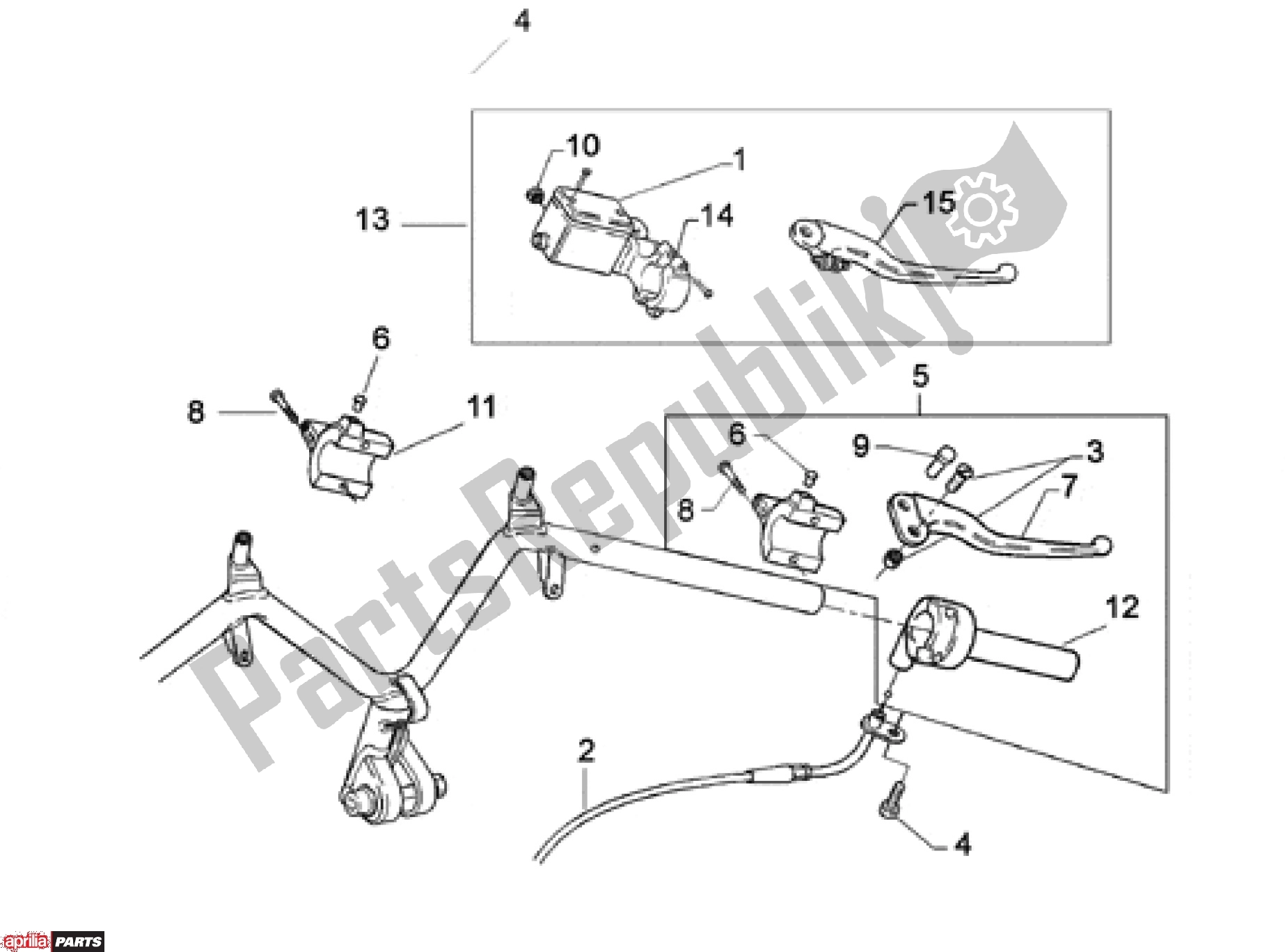 Tutte le parti per il Gas Cable del Aprilia Scarabeo 507 1993 - 1997