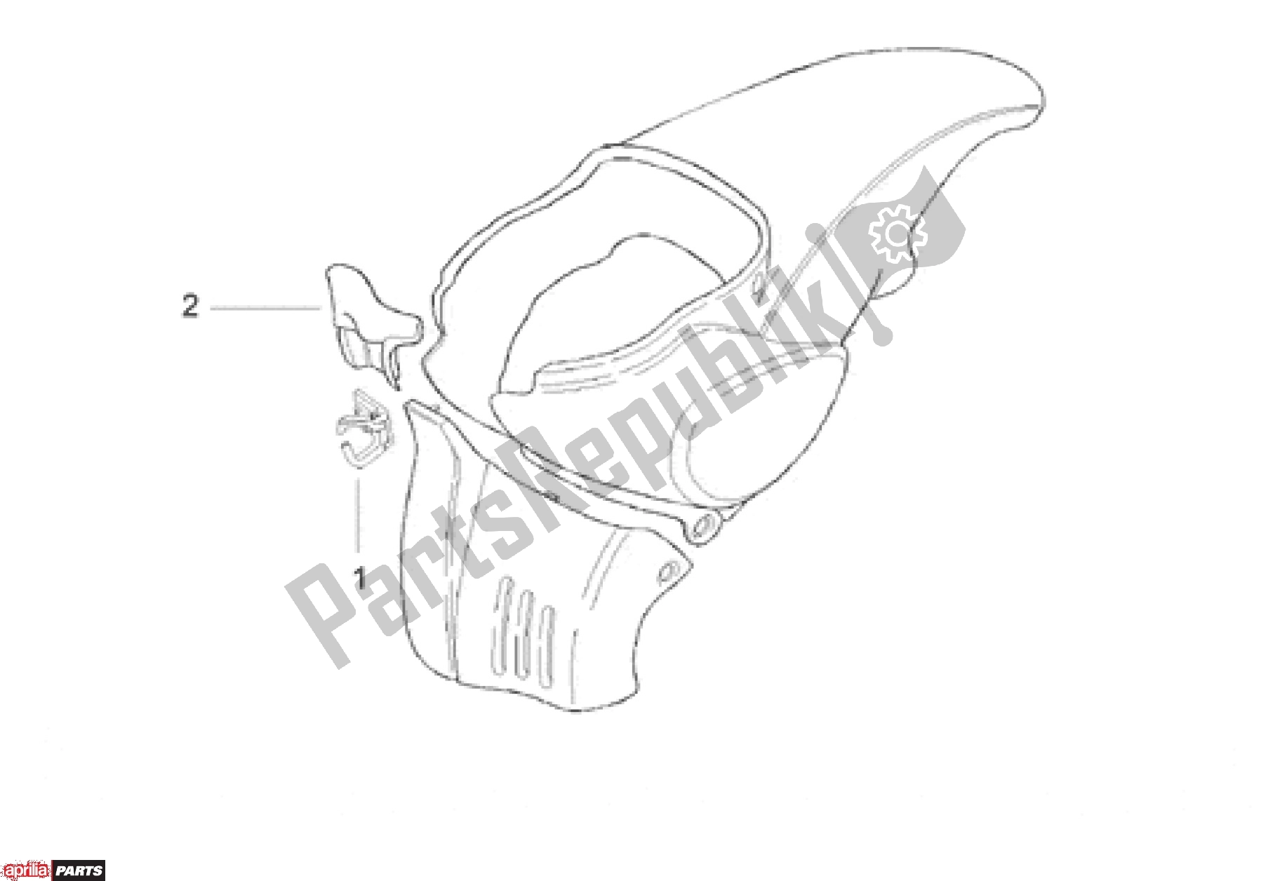 Alle Teile für das Rear Fender Iii des Aprilia Scarabeo 507 1993 - 1997