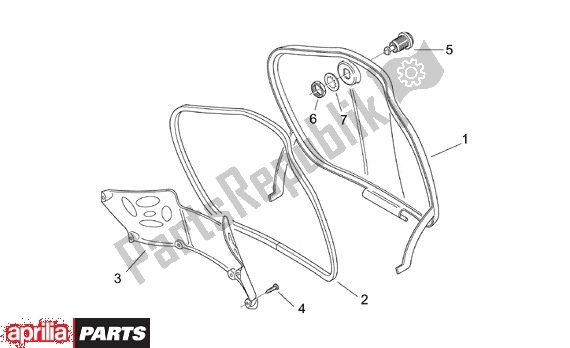 All parts for the Bagagevakklap of the Aprilia Scarabeo 7 50 1998