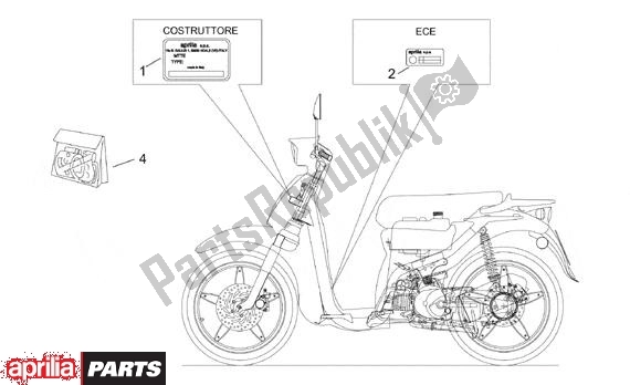 All parts for the Decors of the Aprilia Scarabeo 7 50 1998