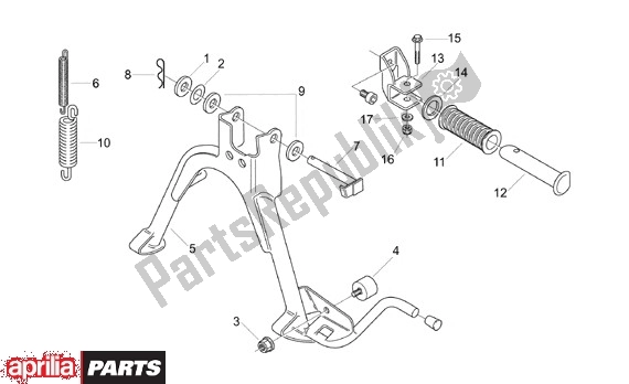 All parts for the Center Stand of the Aprilia Scarabeo 7 50 1998