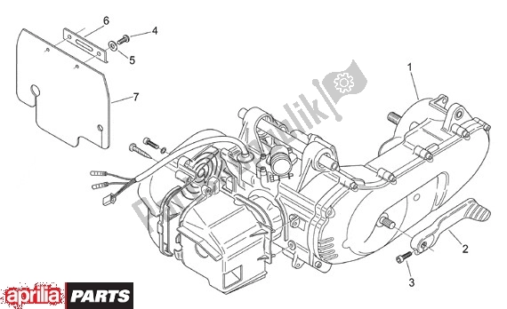 Alle onderdelen voor de Motor van de Aprilia Scarabeo 7 50 1998