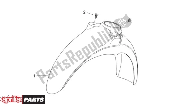 All parts for the Fender of the Aprilia Scarabeo 7 50 1998