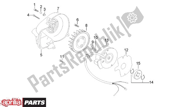 All parts for the Flywheel of the Aprilia Scarabeo 7 50 1998