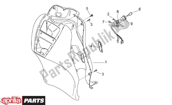 All parts for the Beenschild Binnenzijde of the Aprilia Scarabeo 8 50 1999