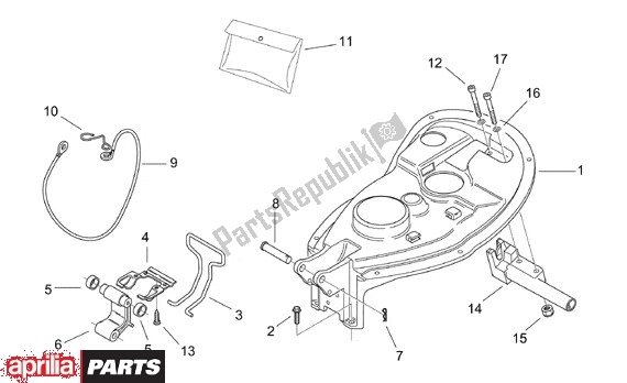 Toutes les pièces pour le Buddyseat Onderdverkleding du Aprilia Scarabeo 8 50 1999