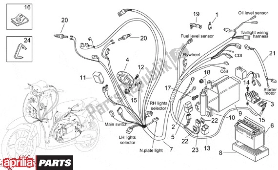 Alle Teile für das Elektrische Installatie des Aprilia Scarabeo 8 50 1999