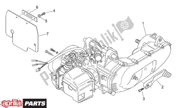 Alle onderdelen voor de Motor van de Aprilia Scarabeo 8 50 1999