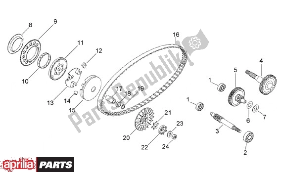 Toutes les pièces pour le Primaire Poelie du Aprilia Scarabeo 8 50 1999