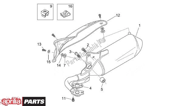 Toutes les pièces pour le Uitlaatgroep du Aprilia Scarabeo 8 50 1999