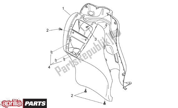 Alle onderdelen voor de Voorscherm van de Aprilia Scarabeo 8 50 1999