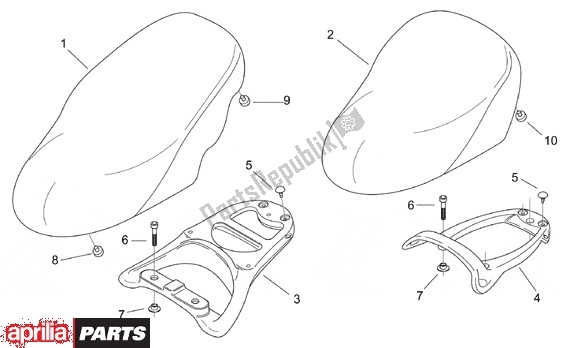 All parts for the Zit of the Aprilia Scarabeo 8 50 1999