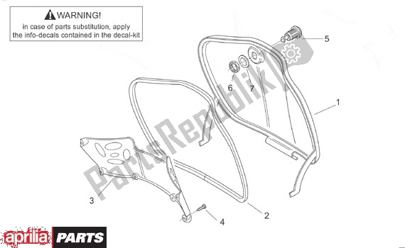 Wszystkie części do Bagagevakklap Aprilia Scarabeo 540 50 2000 - 2005