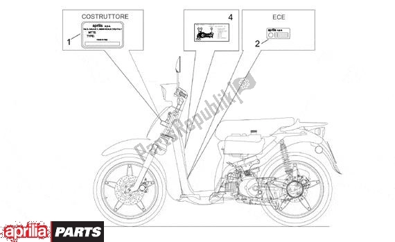 Toutes les pièces pour le Bordje En Leiding du Aprilia Scarabeo 540 50 2000 - 2005