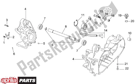 Toutes les pièces pour le Carter du Aprilia Scarabeo 540 50 2000 - 2005