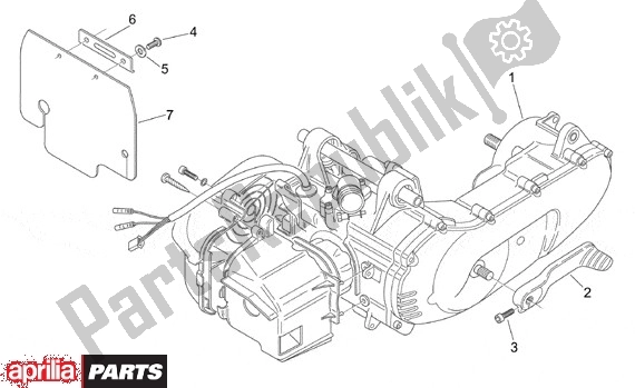 Alle onderdelen voor de Motor van de Aprilia Scarabeo 540 50 2000 - 2005
