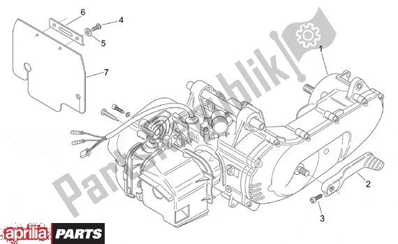 Alle onderdelen voor de Motor van de Aprilia Scarabeo 540 50 2000 - 2005