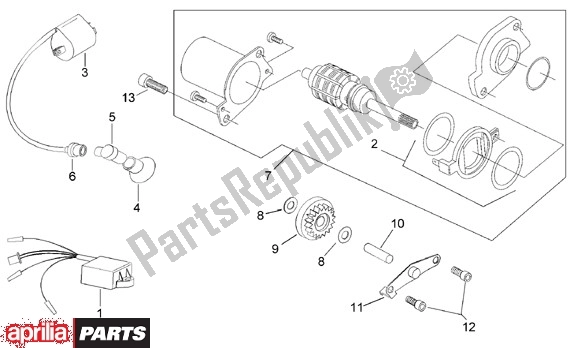 Todas as partes de Ontstekinggroep do Aprilia Scarabeo 540 50 2000 - 2005