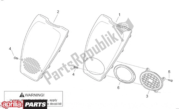 All parts for the Voorscherm of the Aprilia Scarabeo 540 50 2000 - 2005