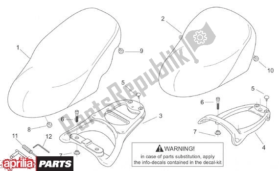 All parts for the Zit of the Aprilia Scarabeo 540 50 2000 - 2005