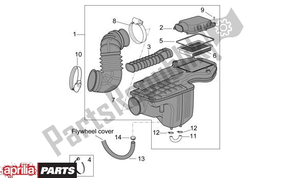 Wszystkie części do Filterhuis Aprilia Scarabeo 681 500 2003 - 2006