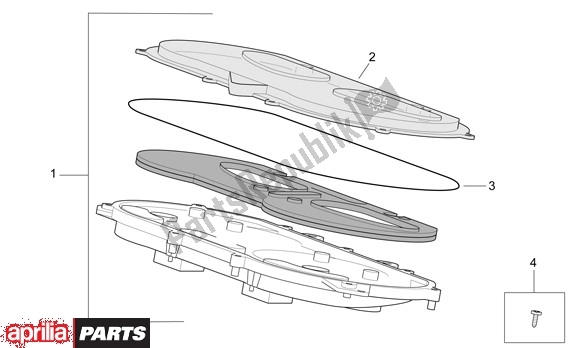 All parts for the Instrument Panel of the Aprilia Scarabeo 681 500 2003 - 2006