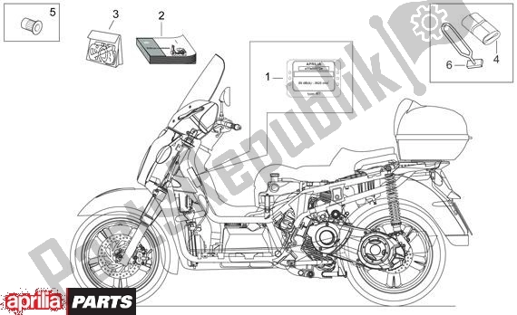 Tutte le parti per il Kuipdelen del Aprilia Scarabeo 681 500 2003 - 2006