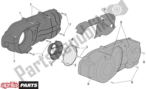 Tutte le parti per il Motorbeplating del Aprilia Scarabeo 681 500 2003 - 2006