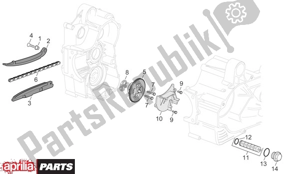 Todas as partes de Bomba De óleo do Aprilia Scarabeo 681 500 2003 - 2006