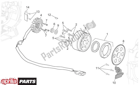 Todas as partes de Ontstekingssysteem do Aprilia Scarabeo 681 500 2003 - 2006